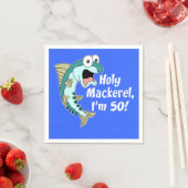 Heilige Makreel Ik ben 50 Blauw 50ste Partij Serve Servet (Insitu)