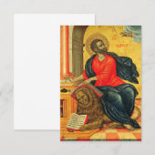 Heilige Marcus, de evangelist orthodoxe icoon Bedankkaart (Voorkant / Achterkant)