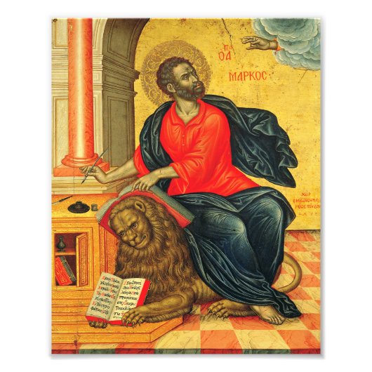 Heilige Marcus, de evangelist orthodoxe icoon Foto Afdruk (Voorkant)