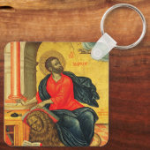 Heilige Marcus de Evangelist orthodoxe icoon Sleutelhanger (Achterkant)