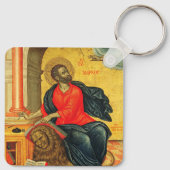 Heilige Marcus de Evangelist orthodoxe icoon Sleutelhanger (Achterkant)