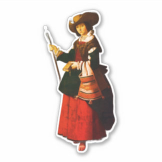 Heilige Margaretha als herderin Sticker