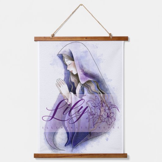 Heilige Maria bid Hangend Wandkleed (Voorkant)