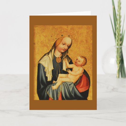 Heilige Maria en baby Jezus Feestdagen Kaart (Voorkant)
