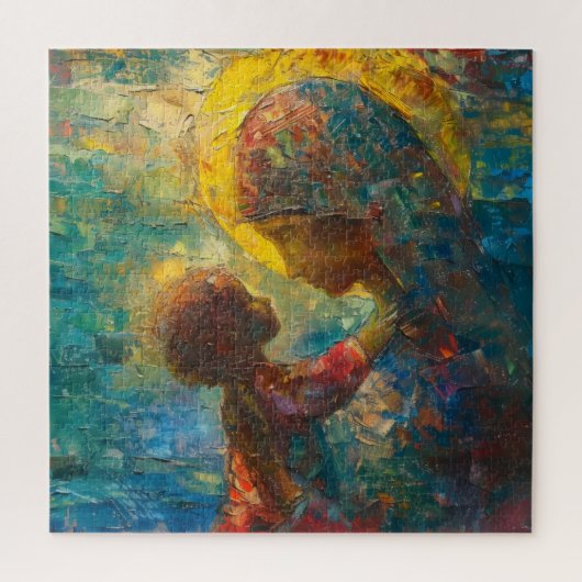 Heilige Maria en Jezus Expressionisme Legpuzzel (Verticaal)