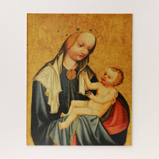 Heilige Maria en kindje Jezus Legpuzzel (Verticaal)
