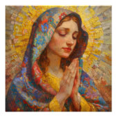 Heilige Maria Gebed Impressionisme Foto Afdruk (Voorkant)