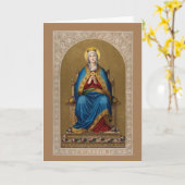 Heilige Maria, gezegende Maagd  Religieuzen Kaart (Gele Bloem)