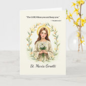 Heilige Maria Goretti Gods vrede en zegeningen Kaart (Gele Bloem)