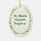 Heilige Maria Goretti, Gods Vrede en Zegeningen Keramisch Ornament (Achterkant)