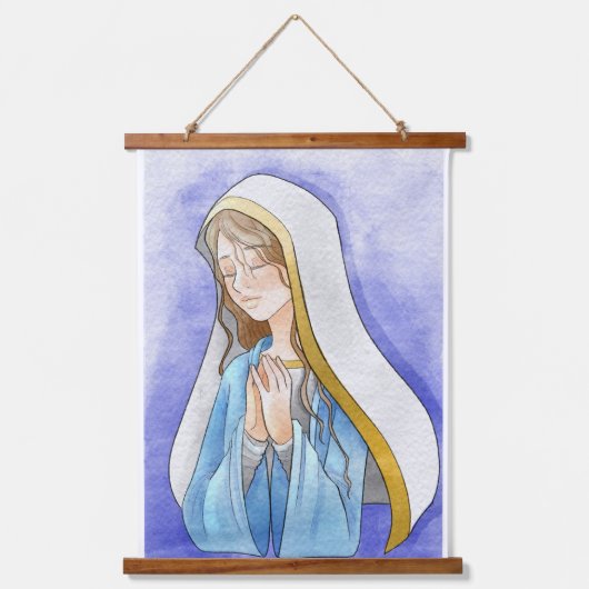 Heilige Maria Hangend Wandkleed (Voorkant)