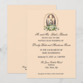 Heilige Maria in het wit met witte rozen katholiek Kaart (Voorkant / Achterkant)