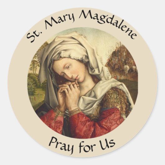Heilige Maria Magdalena Feest Dag 22 juli Ronde Sticker (Voorkant)