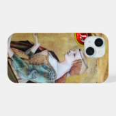 HEILIGE MARIA MAGDALENA Parchment Robijn Gem Monog iPhone 15 Case (Achterkant horizontaal)