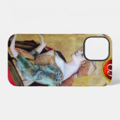 HEILIGE MARIA MAGDALENA Parchment Robijn Gem Monog iPhone Hoesje (Achterkant horizontaal)