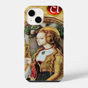 HEILIGE MARIA MAGDALENA Parchment Robijn Gem Monog iPhone 14 Hoesje
