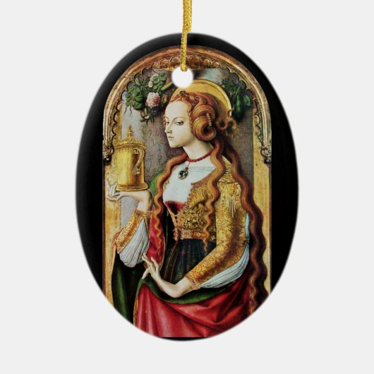 HEILIGE MARIA MAGDALENA , Perkament Keramisch Ornament (Voorkant)