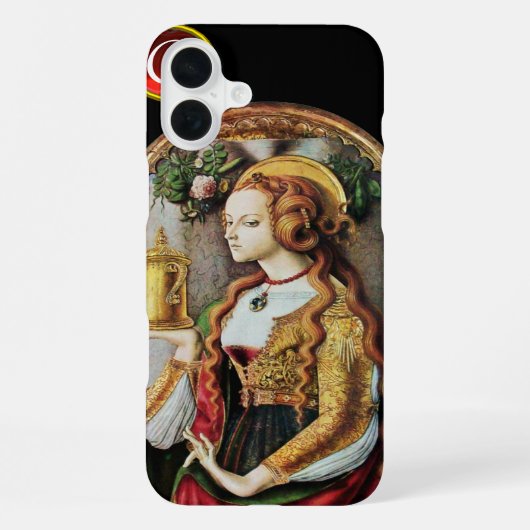 HEILIGE MARIA MAGDALENA Robijn edelsteen monogram, iPhone Hoesje (Achterkant)