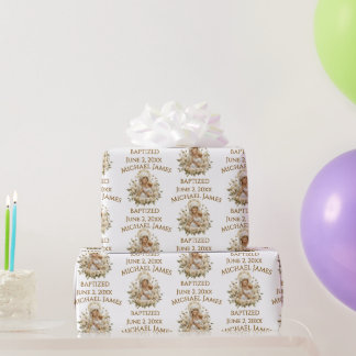 Heilige Maria met Kind Jezus Doop Cadeaupapier