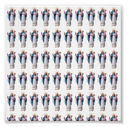 Heilige Maria, moeder van Jezus, moeder van GoD, S Foto Afdruk (Voorkant)