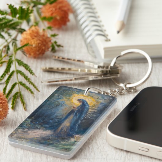 Heilige Maria-religie Impressionisme Sleutelhanger (Voorkant Rechts)