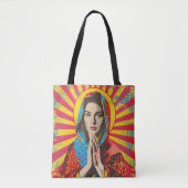 Heilige Maria Religie Pop Kunst Tote Bag (Voorkant)