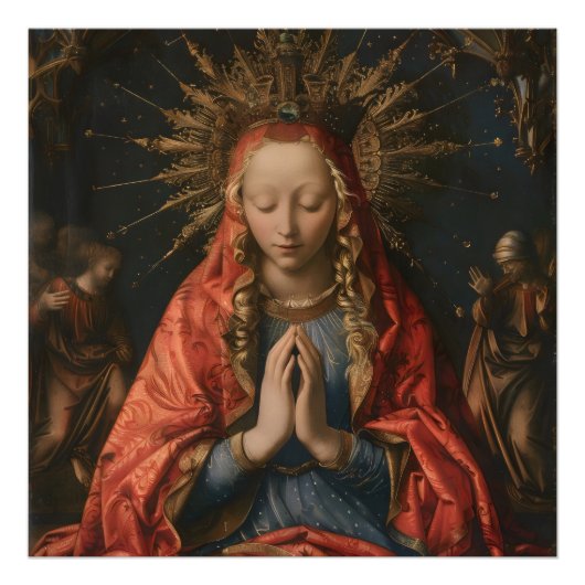 Heilige Maria Renaissance kunst Foto Afdruk (Voorkant)
