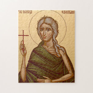 Heilige Maria van Egypte Orthodoxe Christelijke Ic Legpuzzel