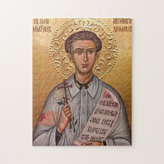 Heilige Martelaar St. Alexander Schmorell Orthodox Legpuzzel (Verticaal)