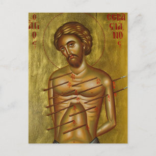 Heilige Martelaar St. Sebastiaan Orthodoxe Christe Briefkaart
