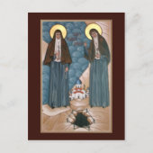 Heilige Martelaars Elizabeth en Barbara Prayer Car Briefkaart (Voorkant)