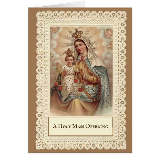 Heilige Massa Bied Mount Carmel Child Jesus (Voorkant)