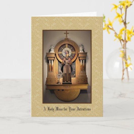 Heilige Massa Sint Padre Pio Kaart (Gele Bloem)