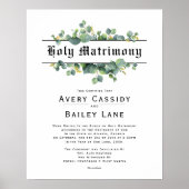 Heilige Matrimony Wedding Certificate Poster (Voorkant)