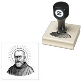 Heilige Maximiliaan Kolbe Priester Martelaar Rubberstempel (Gestempeld)