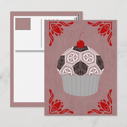 heilige meetkunde cupcake briefkaart (Voorkant / Achterkant)