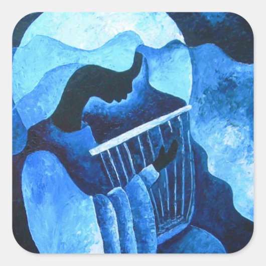 Heilige melodie 2012 vierkante sticker (Voorkant)