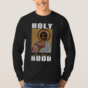 Heilige met een hint die Jezus Christus bidt met u T-shirt