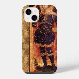HEILIGE MICHAEL AARTSENGEL MET DRAAK OUD PERKAMENT iPhone 14 HOESJE