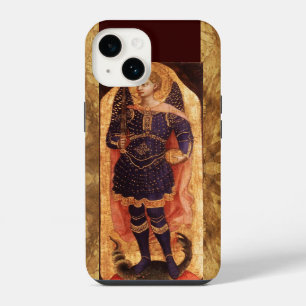 HEILIGE MICHAEL AARTSENGEL MET DRAAK OUD PERKAMENT iPhone 14 HOESJE