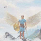 Heilige Michaël de Aartsengel Bescherming Rechthoe Sticker (Voorkant)