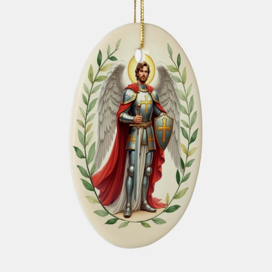 Heilige Michaël de Aartsengel Katholiek Keramisch Ornament (Rechts)