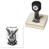 Heilige Michaël de Aartsengel Religieus Rubberstempel (Gestempeld)