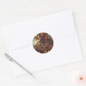 "Heilige Michaël de Aartsengel, verdedig ons in de Ronde Sticker (Envelop)