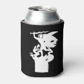 Heilige Michaël en draak (in het wit) Blikjeskoeler (Blikje Voorkant)