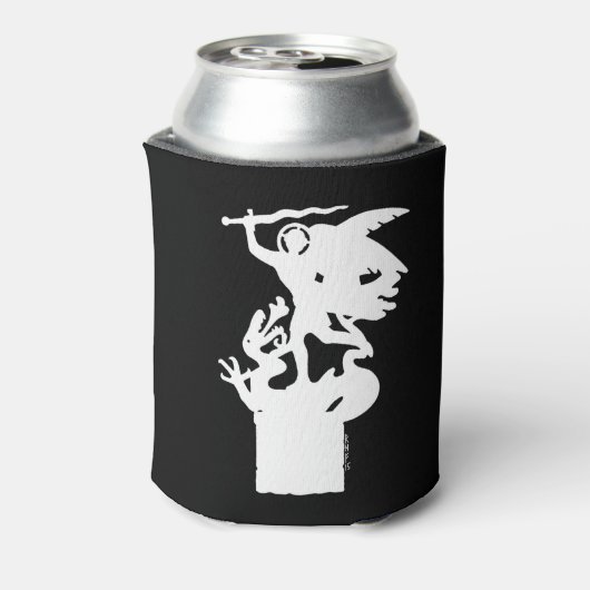 Heilige Michaël en draak (in het wit) Blikjeskoeler (Blikje Achterkant)