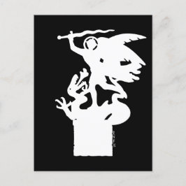 Heilige Michaël en draak (in het wit) Briefkaart