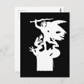Heilige Michaël en draak (in het wit) Briefkaart (Voorkant / Achterkant)