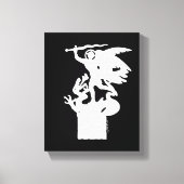 Heilige Michaël en draak (in het wit) Canvas Afdruk (Voorkant)