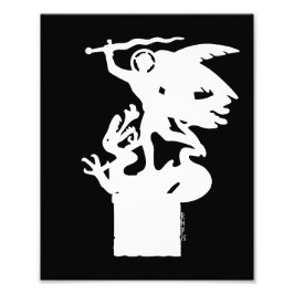 Heilige Michaël en draak (in het wit) Foto Afdruk